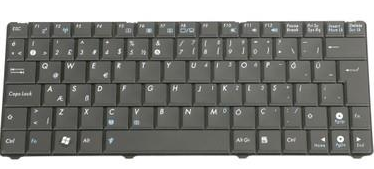 Noteware Asus Uyumlu  Eee PC 1101HA / 1105 İngilizce Laptop Klavye Tuş Takımı