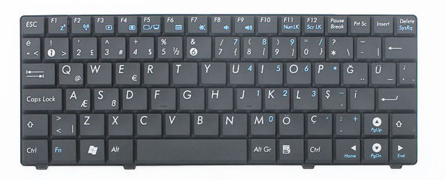 Noteware Asus Uyumlu  900HA / 901HA / 900SD / 900XA Laptop Klavye Tuş Takımı – TR Türkçe