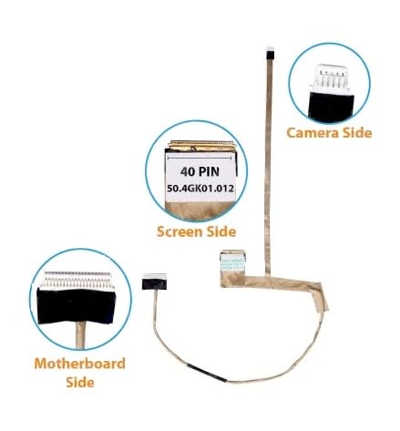 Noteware HP Uyumlu ProBook 4520S 4525S 4720S 4710S LCD LED LVDS Flex Ekran Kablosu Kameralı - 50.4GK01.001 50.4GK01.002 50.4GK01.011 50.4GK01.012 50.4GK01.022