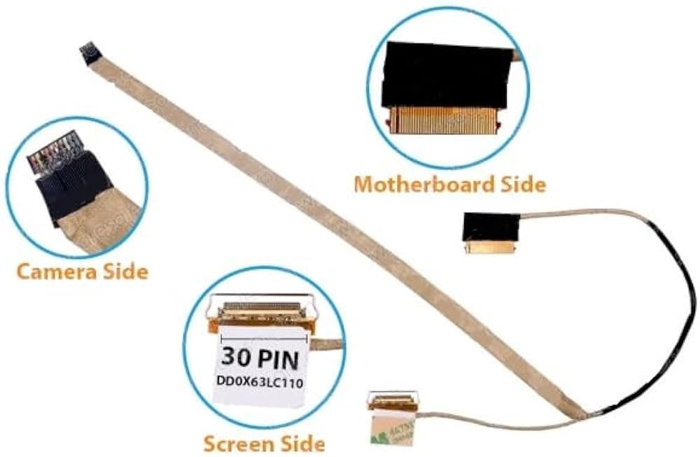 Orijinal HP ProBook 450 G3 455 G3 LCD LED Ekran Kablosu DD0X63LC110 828418-001 LVDS Flex