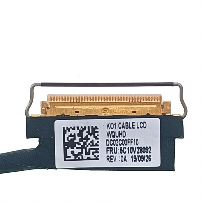 Noteware Lenovo Compatible ThinkPad X1 Carbon 7th Gen 20QD 20QE 20R1 20R2 / 8th Gen 20U9 20UA WQHD 40-pin LCD eDP Display Cable - DC02C00FF10
