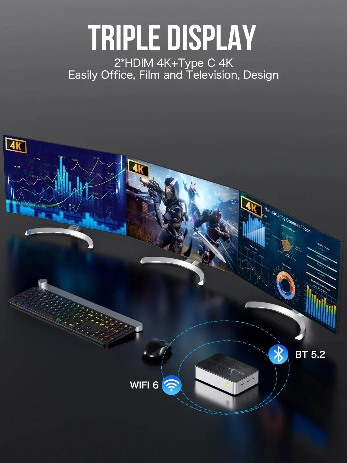 GMKtec G9 Intel® Twin Lake N150 Dual-system 4-bay NAS Mini Bilgisayar — Ön Sipariş