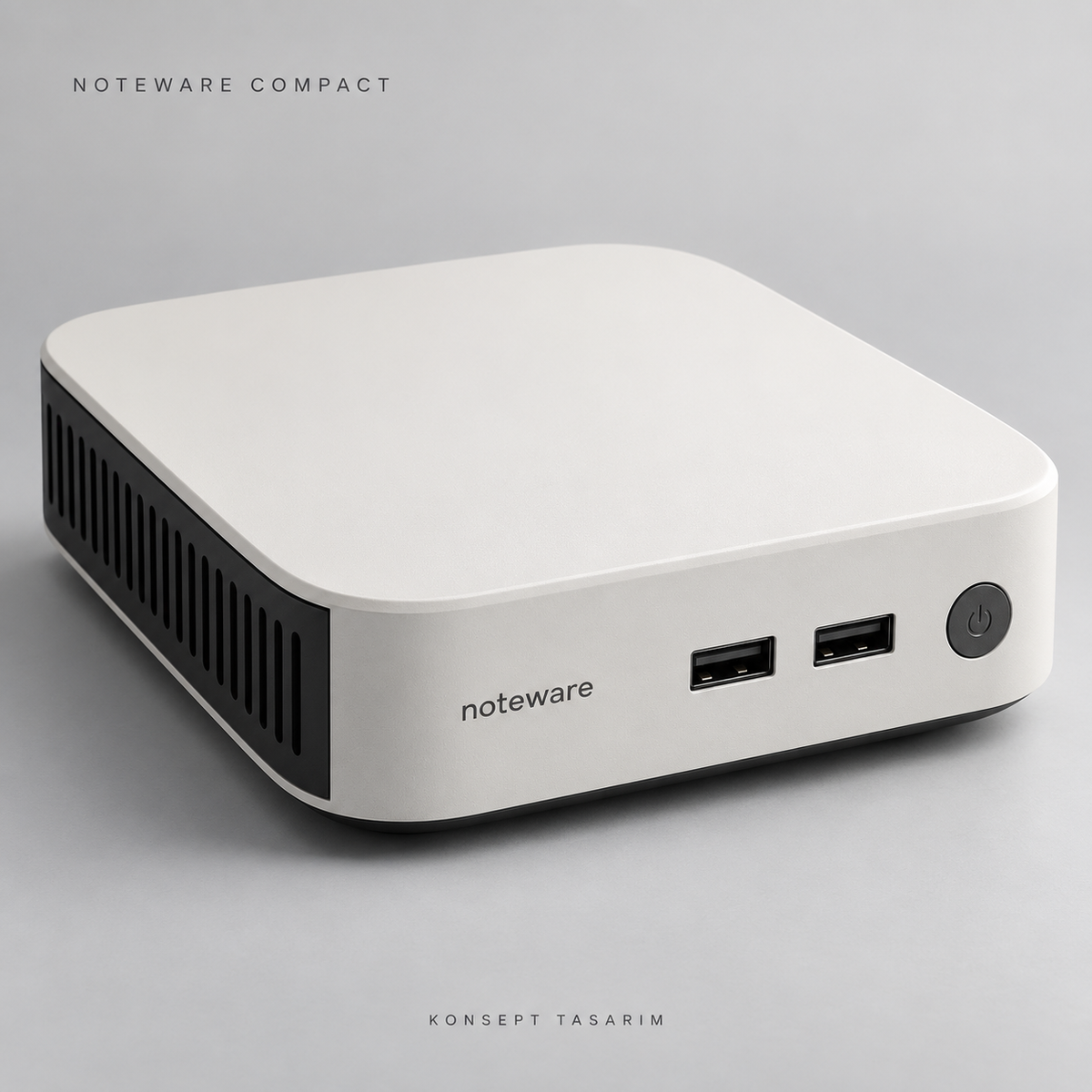 Noteware compact-hero — konsept tasarım; nihai ürün doğrulaması bekleniyor