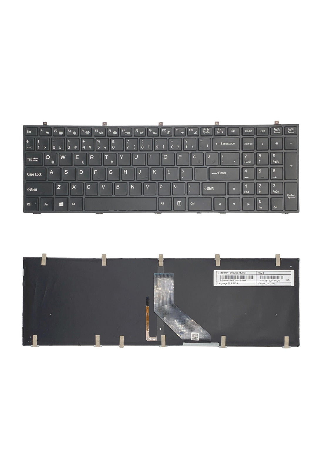 Monster NL8 NL8B NL8E NL8K Notebook Keyboard Keypad