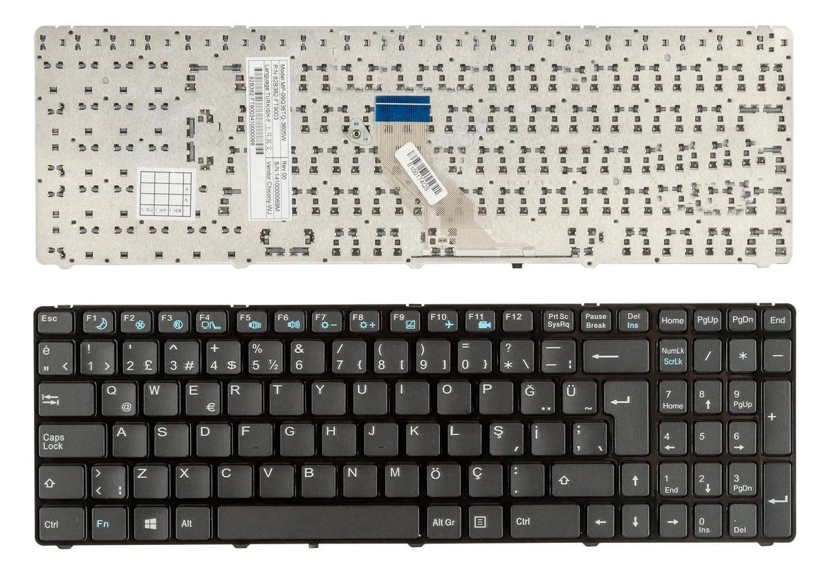 Noteware Casper Uyumlu MT50 MT55 CKY CHY CHD Uyumlu Siyah TR Laptop Klavyesi