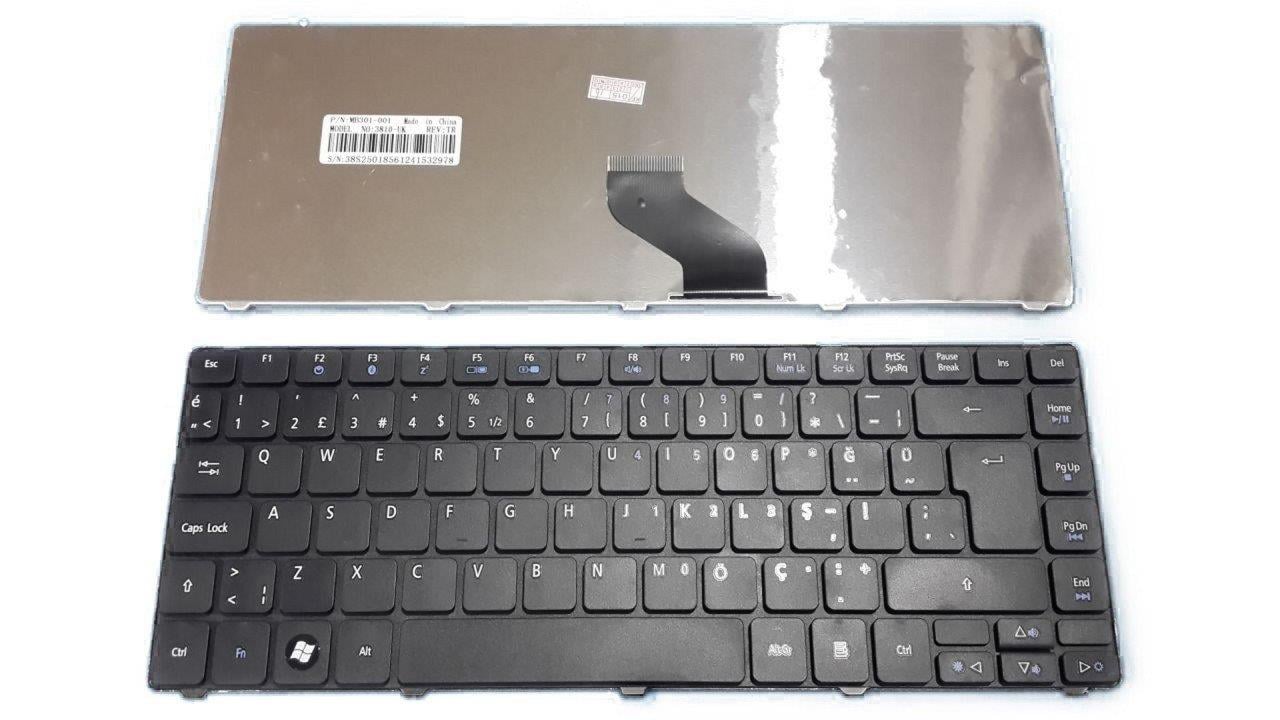Noteware Acer Uyumlu Aspire 3810. 3810G. 3810T. 3810TG. 3810TZ. 3810TZG. 3810Z Uyumlu Klavye Tuþ Takýmý Siyah Türkçe