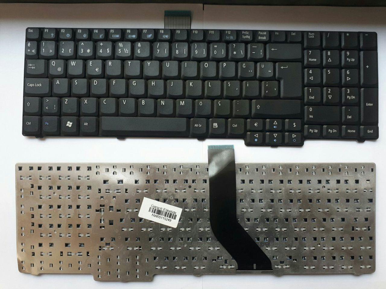 Noteware Acer Uyumlu Aspire 5535 5735 5737ZG Laptop Klavyesi Tuþ Takýmý Siyah