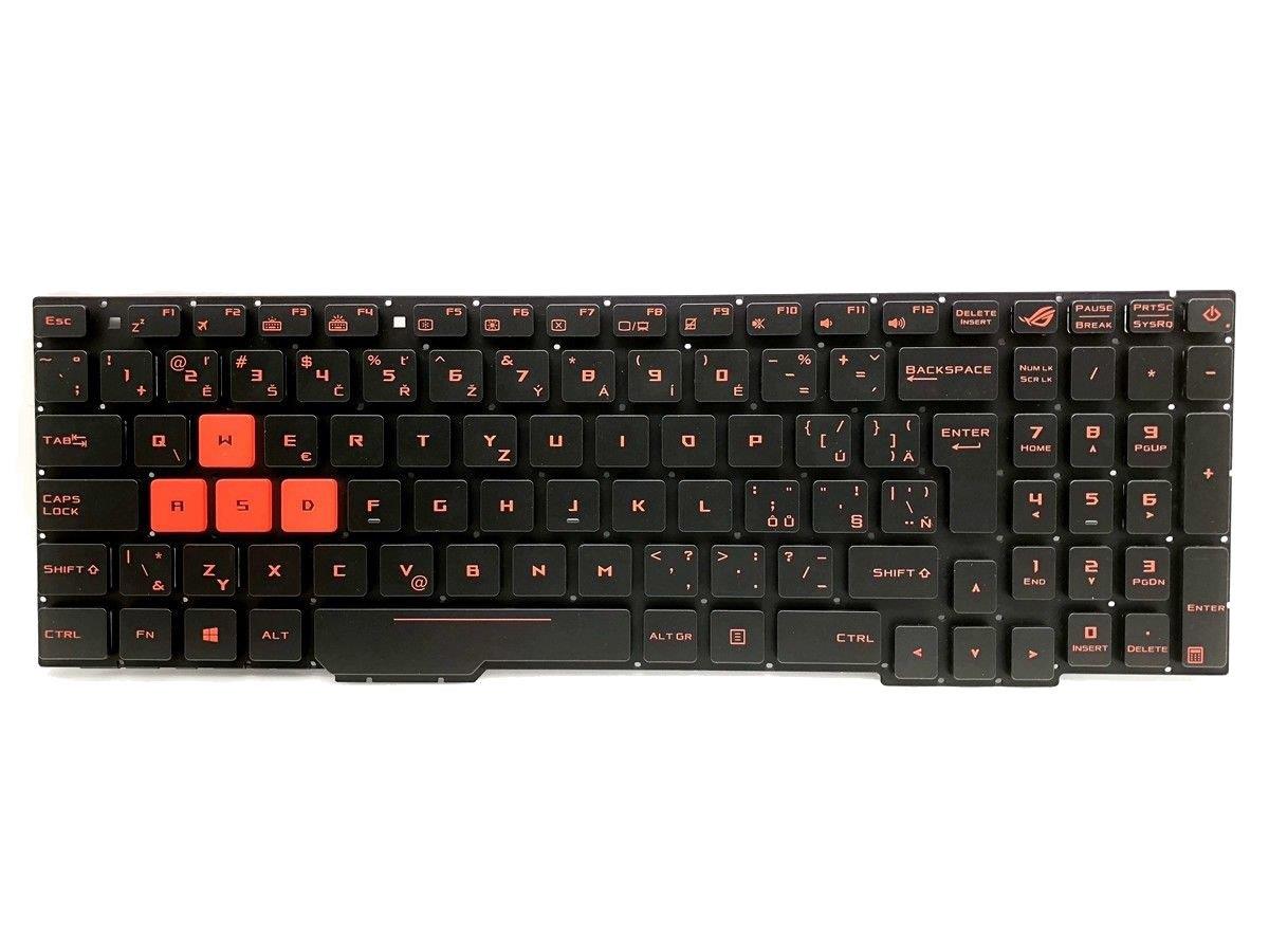 Noteware Asus Uyumlu  GL553 GL553V GL553VW ZX553VD ZX53V ZX73 Laptop Klavye Tuþ Takýmý