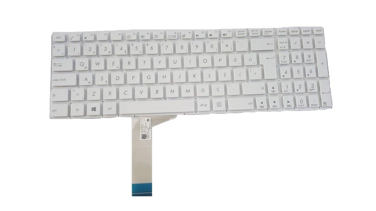 Noteware Asus Uyumlu K555 K555L K555LA K555LD K555LN K555LP K553M K553MA TP550 TP550L TP550LA TP550LD TP550LJ Türkçe Q Klavye - Beyaz