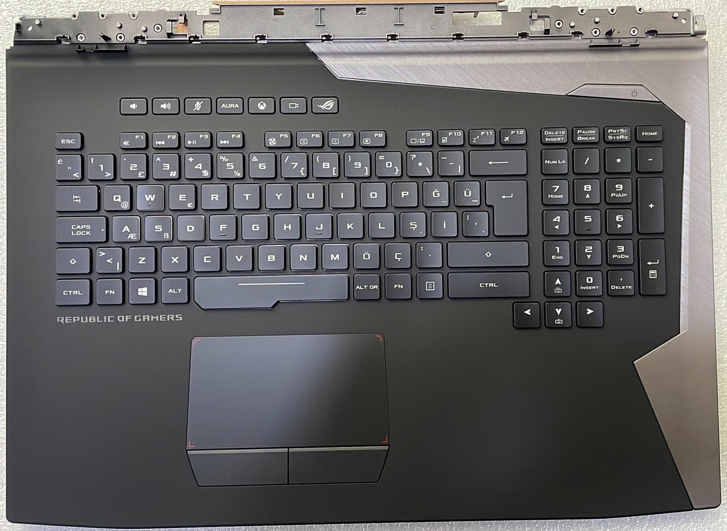 Noteware Asus Compatible Rog Strix G703 G703G G703GS G703GI G703VI G703GX G703GXR Compatible top case + LED Keyboard SET