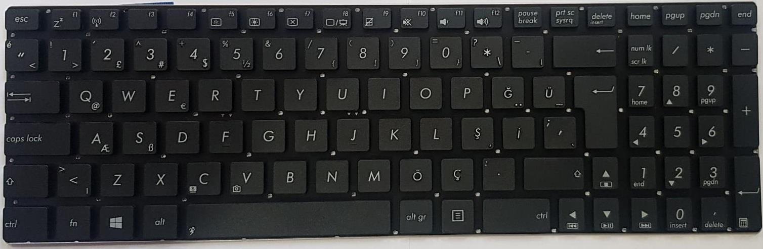 Noteware Compatible Asus Black N550LF N550J N550JA N550JK N550JV N550JX Laptop Keyboard Keypad
