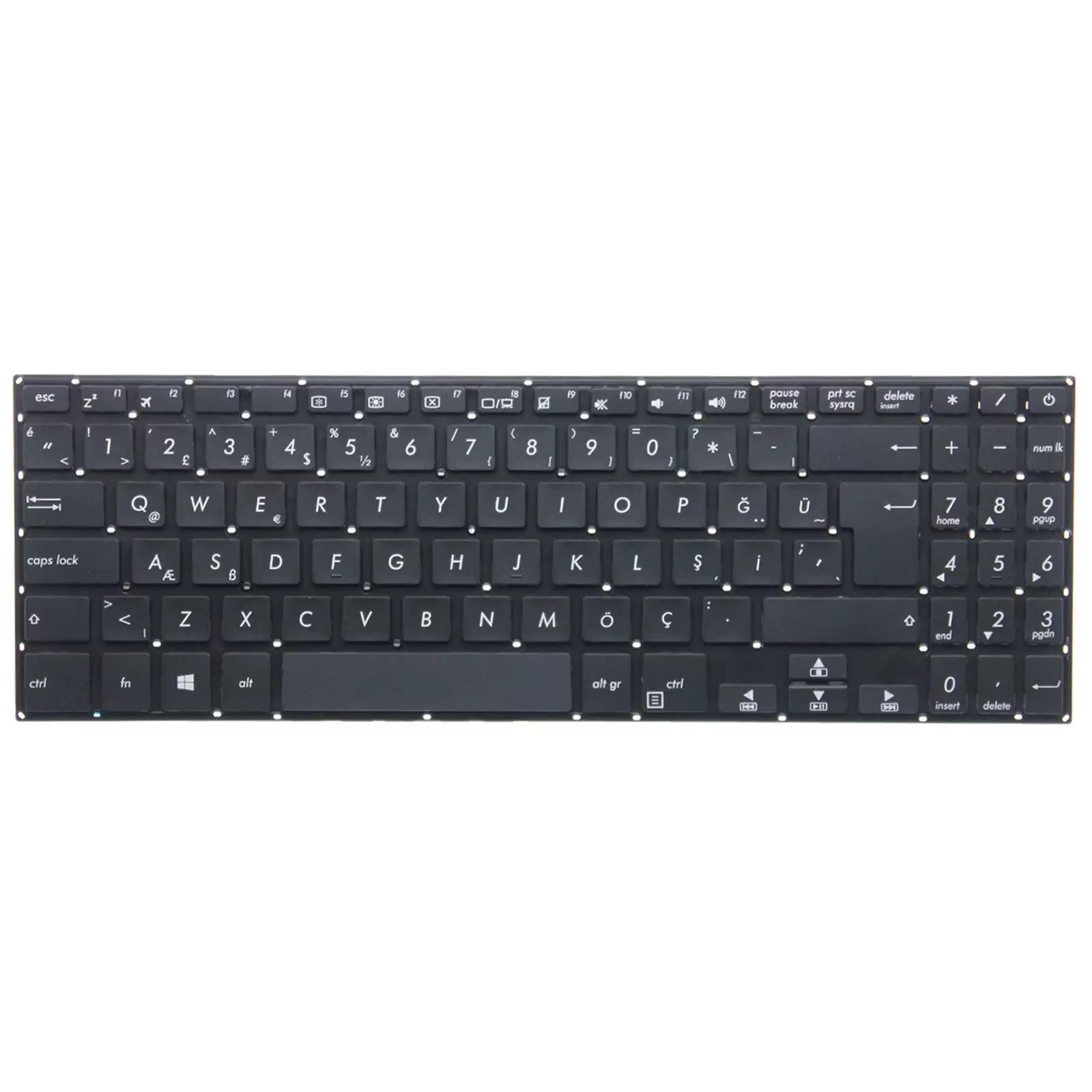 Noteware Asus Compatible Vivobook Compatible X507L Notebook Keyboard Keypad