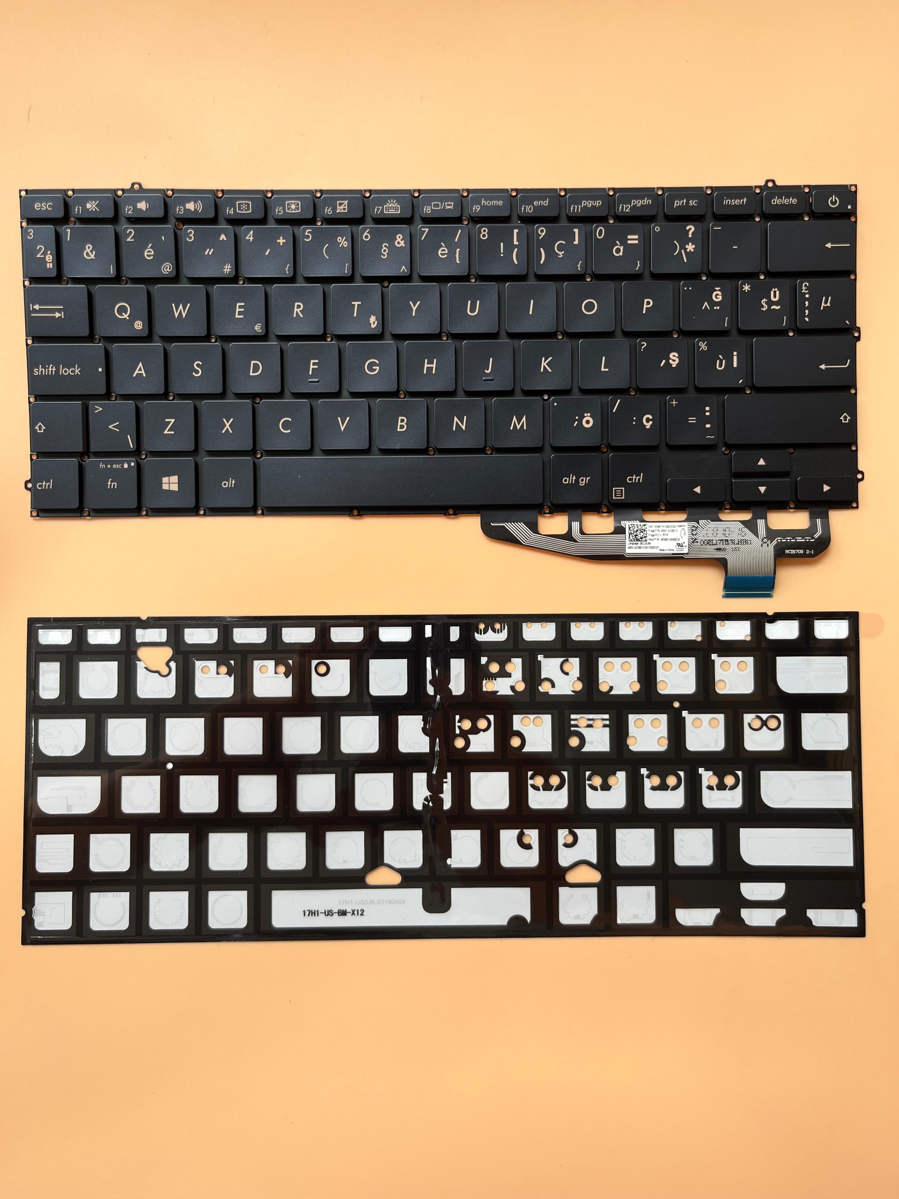 Noteware Compatible Asus Zenbook Compatible UX391UA UX391FA Laptop Keyboard Illuminated Keypad