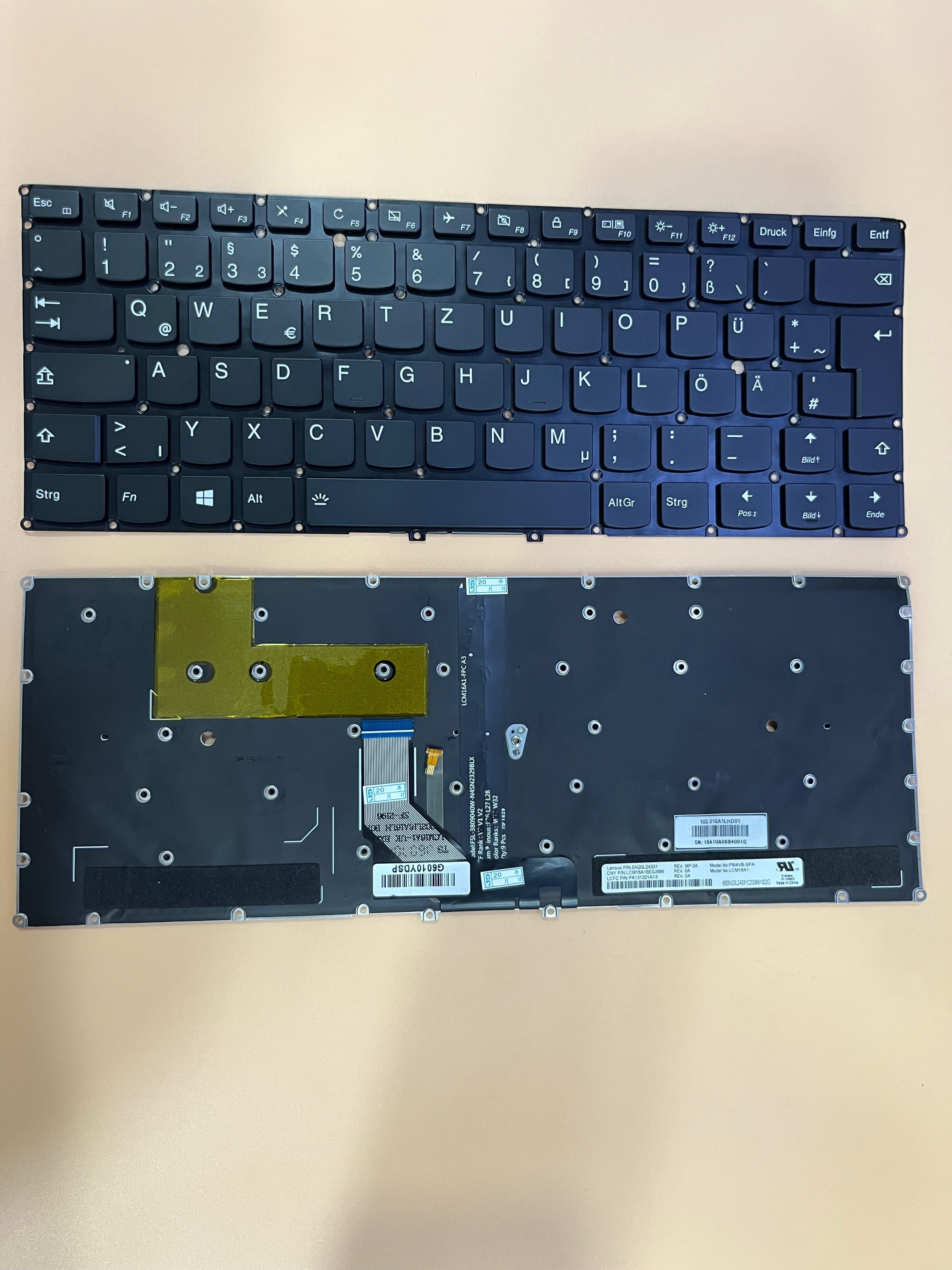 Noteware Lenovo Compatible YOGA 910 YOGA 5 PRO BLACK Notebook Keyboard