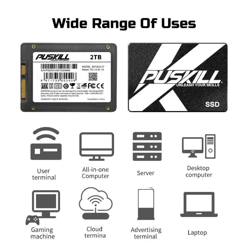 Puskill 2,5 İnç SATA III SSD