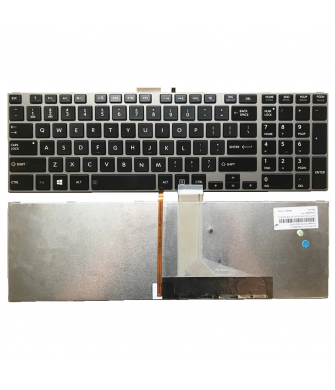 Toshiba Satellite S50-A-10T LED Laptop Klavye Gümüş Siyah Tr Frame